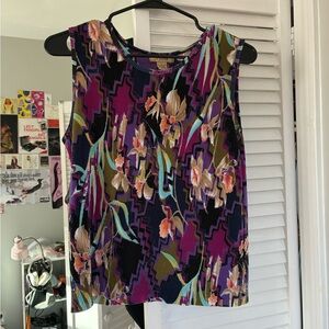 Floral Sleeveless Top - Multicolor